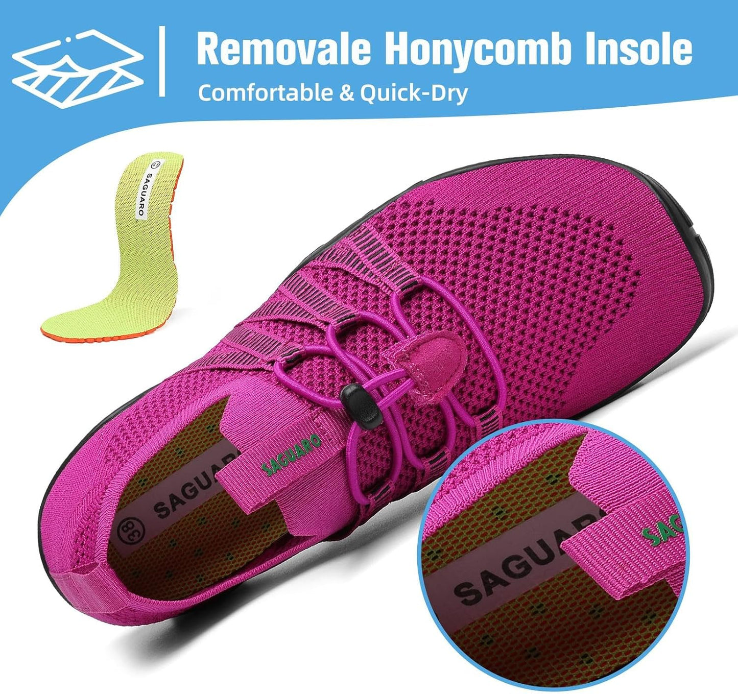 Womens Water Shoes Barefoot Aqua Shoes Quick Dry Beach Swim Shoe for Diving Kayaking Surfing Water Sports
